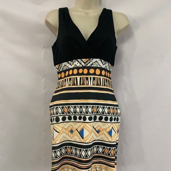 CEFIAN USA BODY-CON‎ MULTICOLORED DRESS SIZE M - Picture 1 of 8